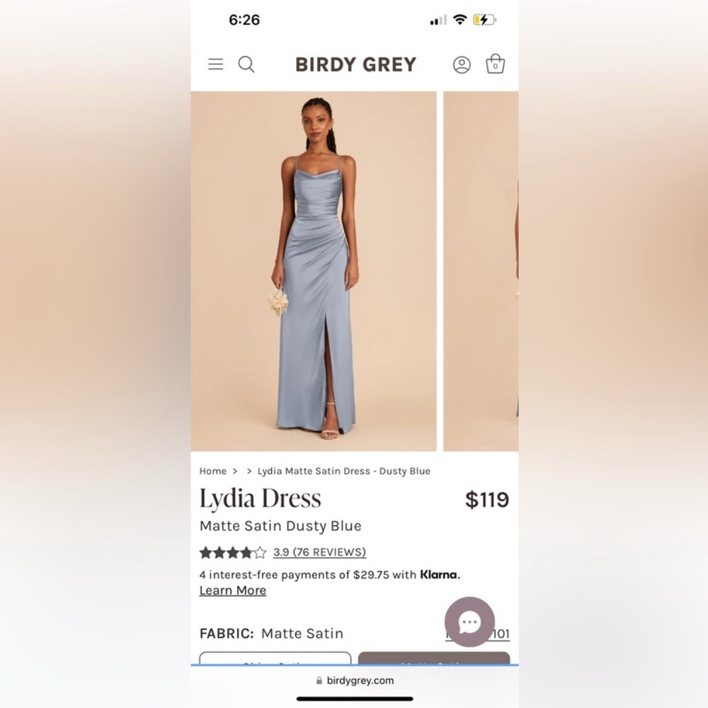 Birdy Grey Lydia Dress in Dusty Blue